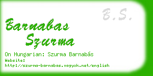 barnabas szurma business card
